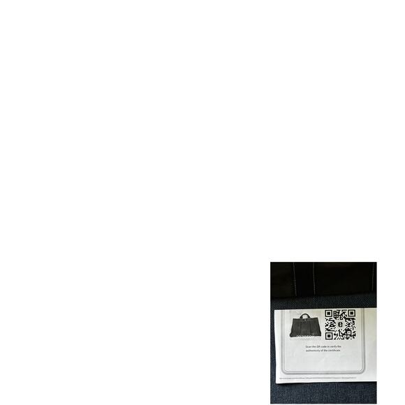 Hermès Toile Fourre-Tout MM Black‎ with COA*VGUC - Picture 10 of 11